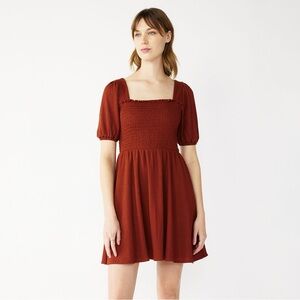 Women's Nine West Puff Sleeve Babydoll Dress